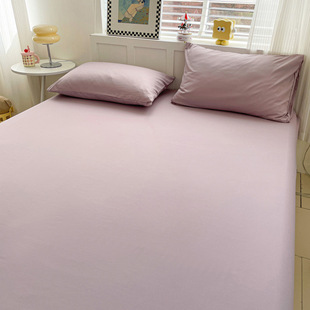 2025 New Style Washed Double-Layer Yarn Pure Color Candy Color Bed Sheet Student Dormitory All-Inclusive Skin-Friendly Anti-Slip Fashion