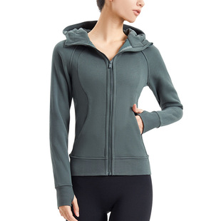 Modal hooded sports coat women's running fitness clothing long sleeve yoga clothing autumn and winter new yoga jacket wholesale