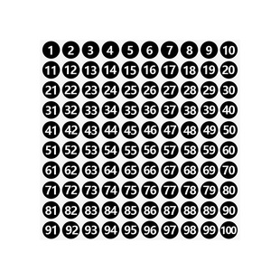 Live room number sticker Mark self-adhesive label clothes size round live broadcast number color shoe store sticker accessories