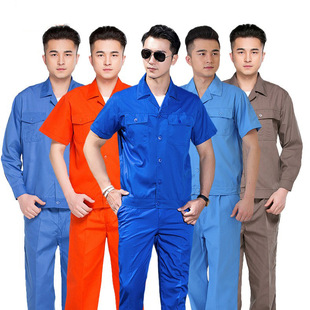 Huangjiang clothing manufacturers order work clothes uniform short sleeve white cotton men's and women's work clothes free proofing