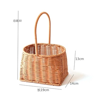 Rattan Basket Hand Gift Packaging Gift Box Wedding Hand Gift Wedding Hand Gift Candy Box Hand-held Basket