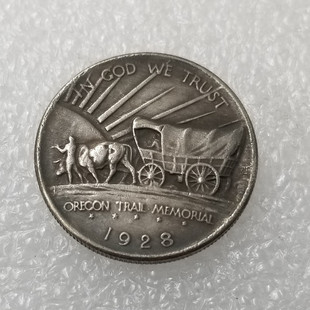 1928 Oregon Monument Memorial Half Silver Plated Coin Copy Commemorative Coin Foreign Coin Silver Dollar #3622