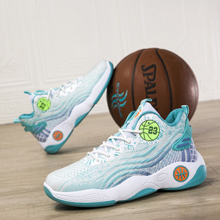 Men's shoes spring and autumn breathable 2024 new sneaker foreign trade Men's versatile lightweight mesh flying woven boys' basketball shoes