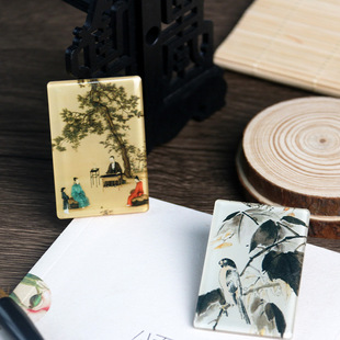 National Color Oriental Series Acrylic Refrigerator Magnet Cultural and Creative Peripheral Creative Gift Personalized Literary Decorative Sticker Magnetic Sticker