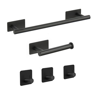 Stainless steel towel ring towel rack bathroom towel bar bathroom pendant suit towel rack bathroom towel rack