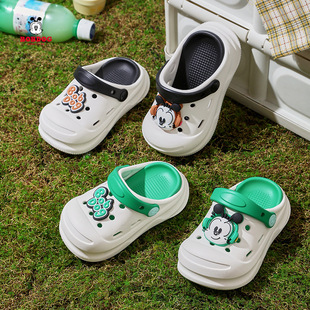 Babu bean children's slippers summer boys deodorant non-slip children's baby baotou outer wear hole shoes girls wholesale