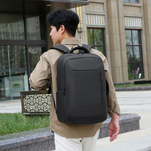 Backpack Men's Simple Business Backpack Multi-layer Computer Bag Backpack USB Student Schoolbag