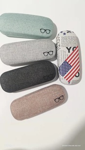 in stock wholesale cotton linen cloth box glasses case simple ins creative glasses case frame myopia storage box leather box