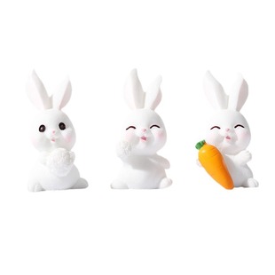 New Snow Rabbit Series Micro Landscape Snow DIY Fleshy Decorative Accessories Cute Snowman Bunny Ornaments