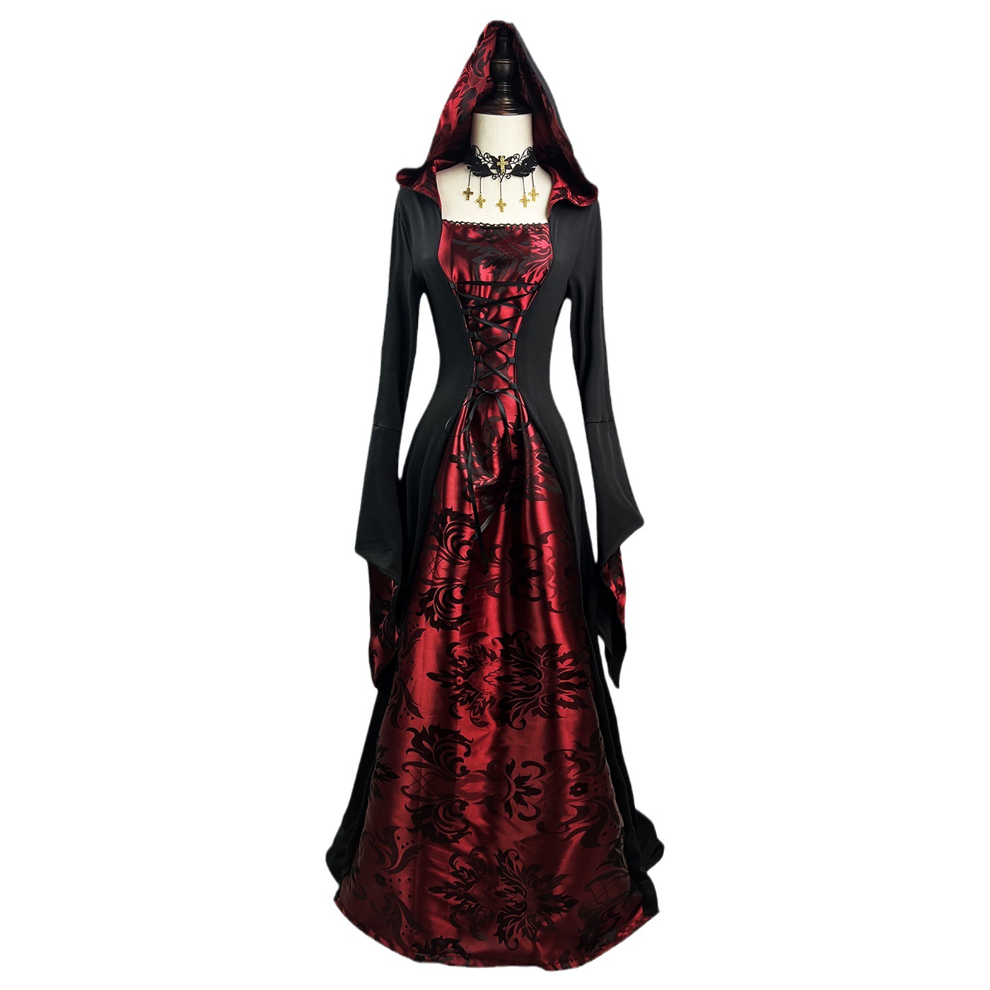 Cross-Border Amazon Halloween Cloak Vampire Cosplay Costume Prom Wizard Dress up Robe