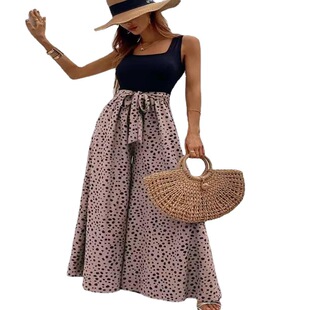 2023 fashion new women's vest belt jumpsuit waist jumpsuit