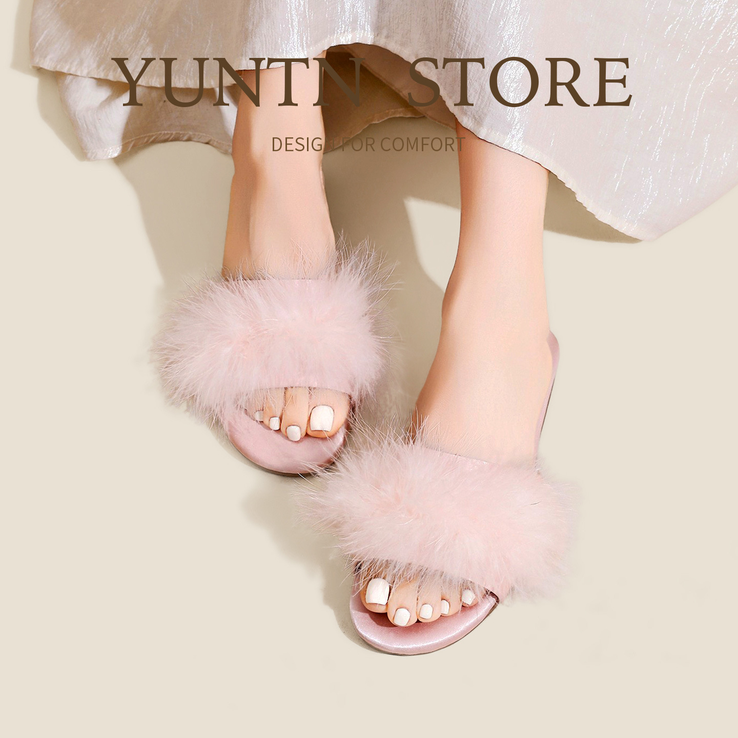 Cloud-patterned summer high-end fairy feather soft breeze cool open-toe sandals for women indoor non-slip fashion home.