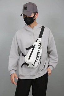 Factory in stock trendy brand chest bag men's casual Japanese single shoulder crossbody backpack male and female students trendy 2023 new bag