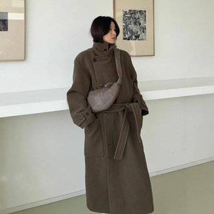 Super Heavy Industry 2.3kg Old Money Style Light Luxury Men's and Women's Same Wool Coat Profile Wool Coat Warm Coat for Autumn and Winter