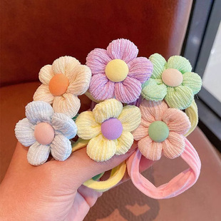 Towel Ring Children's Hair Rope Hatching Rope Girls' Elastic Good Hair Rings Headdress Girls' Rubber Band with Payon Tail