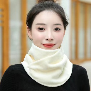 Neck Protection Small Scarf Women's Autumn and Winter Men's Neck Cover Shoulder Pare Cervical Windproof Warm Outdoor Cycling Plush Scarf All-match