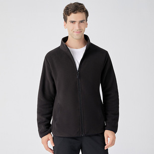 Fleece Jacket Men's Autumn and Winter Thick fleece-lined Collar Jacket Men's Cross-border Casual Warm Couple's Fleece Jacket
