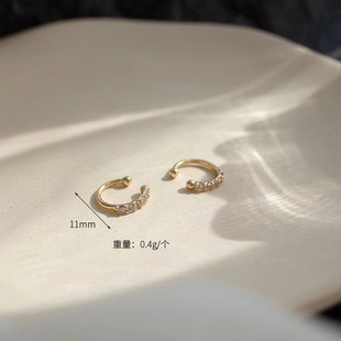 Zhongxing новая чистая медь покрыта 14K золотой ушной кости зажим без ушных отверстий