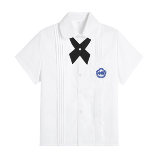 Taiwan affiliated high school uniform female jk short-sleeved shirt plus size long-sleeved college style high school graduation class suit