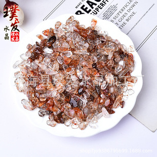 Black Gold Super Seven Crystal Gravel Degaussing Stone Energy Crystal Stone Fish Tank Flower Pot Decorative Ornaments
