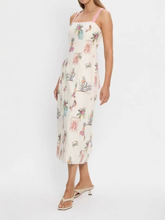 Foreign Trade Independent Station European and American 2025 New Summer Casual Printed Strapless Strap Backless Strap dress Women