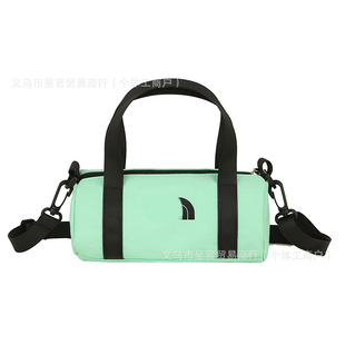 Autumn 2024 New Large Capacity Shoulder Crossbody Bag Casual Lightweight Cylindrical Bag Fashionable Nylon Cloth Handbag Trendy