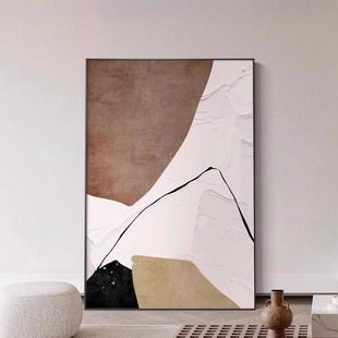 Minimalist black and white gray living room decorative painting high-level Italian abstract floor painting porch sofa background wall painting