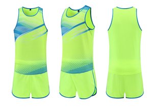 New track suit suit men's and women's sports student training suit vest competition suit marathon running quick-drying sportswear