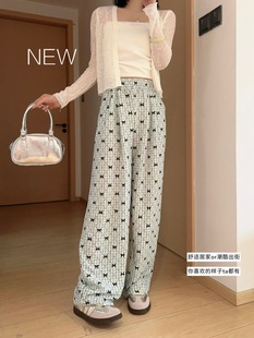Korean-style Cute Butterfly Pier Pants Summer Thin Loose Breathable Casual Pants All-match High Waist Slimming Pants