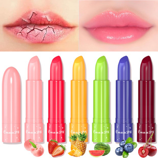 Cross-border makeup CmaaDu 6-color fruit flavor moisturizing lipstick water moisturizing doodle lip single pack for foreign trade
