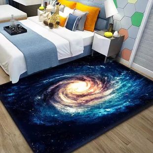 Cross-border Amazon Cosmic Planet Series Carpet Bedroom Room Living Room Star Mat in stock Can be Wholesale Customized