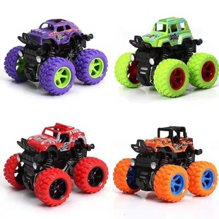Cross-border children's car toys four-wheel drive inertia new off-road vehicle 360-degree rotating children's toy stall wholesale