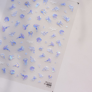 Tomoni Shell Light Nail Art Stickers Ins Explosive Nail Stickers Phone Shell Stickers Dream Cloud Jellyfish 4214