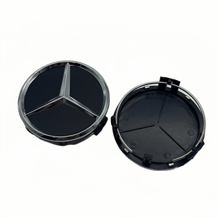 Suitable for Mercedes-Benz wheel hub cover 75mm Mercedes-Benz full-car modified wheel hub cover black silver wheat center cover