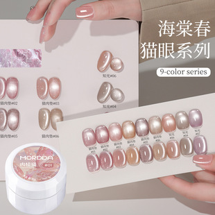 2025 Begonia Spring Net Red Explosions Delicate and Transparent Water Strong Light Sense Nail Art Stone Cat's Eye Nail Polish