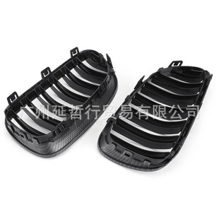 Suitable for BMW 3 Series double door E92 E93 late 10-13 modified bright black double line medium mesh intake grille