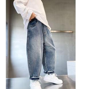 2023 New Arrival Harajuku Children's Wear Simple All-Match Artistic Mid-Waist Jeans New Arrival Trousers Summer Elegant Trendy Sleazy