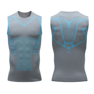 Sports Tight Men's Vest Running Quick-drying Elastic Basketball Training Suit Fitness Track and Field Sports Sleeveless Base Clothes