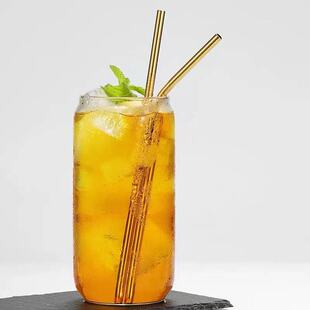 ins Internet Celebrity Same Style Coke Cup Milk Extract Iced Coffee Can Shape Glass Round Cold Drink Cup Beverage Cup