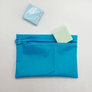 Three-Compartment Oxford Cloth Small Fresh Stationery Bag Cartoon Large Slider Stationery Storage Bag with Printable Logo