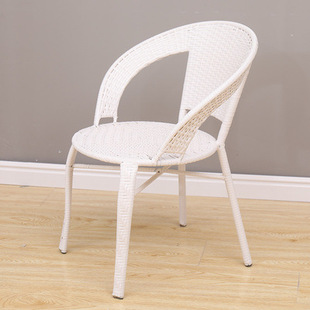 Bold Double Tube Rattan Chair Leisure Chair Backrest Chair Household Single Single Woven Chair Outdoor Balcony Simply Pin