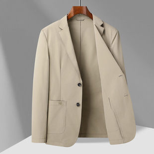 2025 Business Casual Suit Slim-fit Lightweight Sunscreen Jacket Men's Single-breasted Ice Silk Small Suit Young Men's Single-breasted Suit