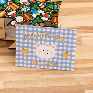 Cartoon cute ins greeting card creative bear student envelope blessing birthday after-sales thank-you letter paper message card