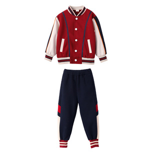 Kindergarten Garden Clothes Spring and Autumn Clothes British Baseball Clothes Children's Class Clothes College Suit Primary and Secondary School Students' School Uniforms Four-piece Set