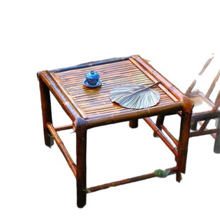 Outdoor Handmade Courtyard Tables and Chairs, Tea Table Combination, Coffee Table, Tea Stove, Household Bamboo Chair, Table, Hot Pot