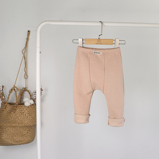 Baby's Leggings Fleece-lined Thickened Large PP Pants Simple Winter Big Fat Pants Men's and Women's Baby Pants Spring Suit
