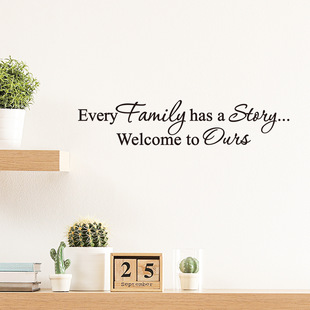 EVENY Family Proverbs Background Wall Stickers Living Room Bedroom Study Children's Room Decoration Cross Border Removable Z438