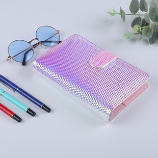 Macaron Notebook PVC Storage Bag Cash Horse Budget Card Set English Labeling Hand Book Computer