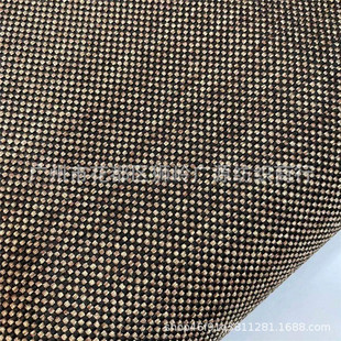 Coarse woven small plaid linen two-color plaid canvas bags shoes tablecloth sand release widely used