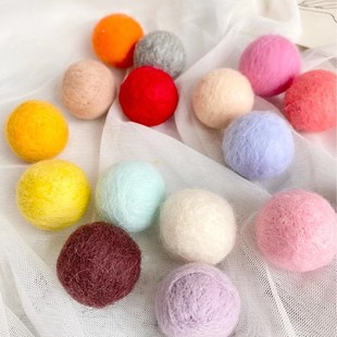 Cross-Border 1-60cm wool felt stamp finished ball diy color felt ball photography props Christmas pendant ball